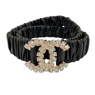 Chanel Pre-owned Vintage Leather Belt - female - Chanel Vintage - Vintage Belts - Black - ONE SIZE - Pre-owned