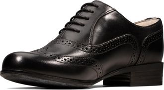 Clarks Womens Casual Clarks Hamble Oak Leather Shoes, Black (Black Leather Black Leather)*3 UK