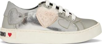 Moschino Trainers with fur detail - female - Moschino - Sneakers - Gray - 2 UK - Shoes