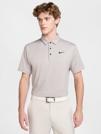 Nike Mens Tour Dri-FIT Heathered Golf Polo in Grey | FZ7473-009