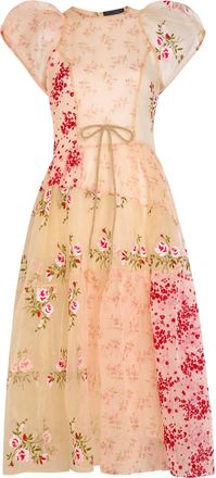Simone Rocha Simone Rocha Patchwork Floral Tulle Midi Dress - Multicoloured 1 - 12 (UK12 / M)
