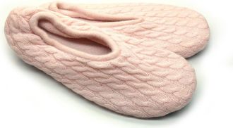 Portolano Mini Cable Knit Slippers in Baby Pink at Nordstrom Rack, Size Medium