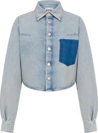 Moschino Camicia denim crop - Blu