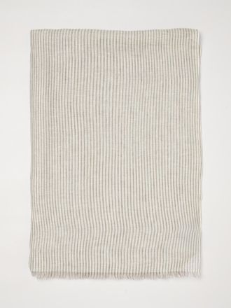 Brunello Cucinelli Sciarpa in lino a righe