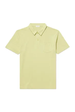 Sunspel Riviera Slim-Fit Supima Cotton-Mesh Polo Shirt