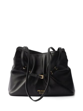 Prada small Dada leather tote bag - women - Lambskin - OS - Black