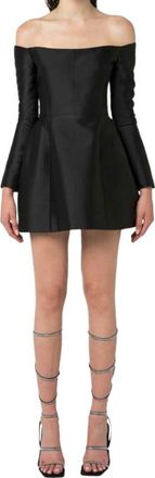 Silvia Astore Black Structured Mini Dress Size XXS