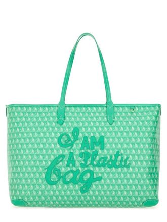 Anya Hindmarch Tote Bag With Bold Script And Textured Pattern