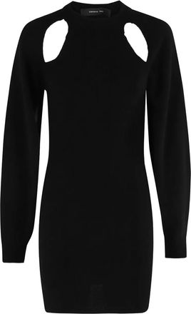 Federica Tosi Abito corto a maniche lunghe con cut-out - Nero