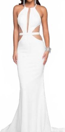 Terani Couture Emily Long Formal Gown In White