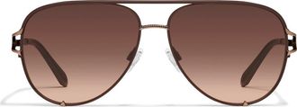 Quay High Key Twist 60mm Gradient Aviator Sunglasses in Chocolate/brown Fawn at Nordstrom