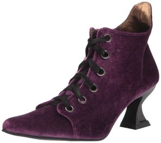 Ellie Shoes 3 Heel Womens Velvet Witch Bootie Pump, Purple, 5 UK