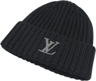 Louis Vuitton Pre-owned Accessories, female, Black, Size: ONE SIZE Pre-owned Only LV Wool Beanie