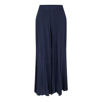 Ted Baker Satijnen geplooide broek met wijde pijpen voor dames (Donkerblauw)