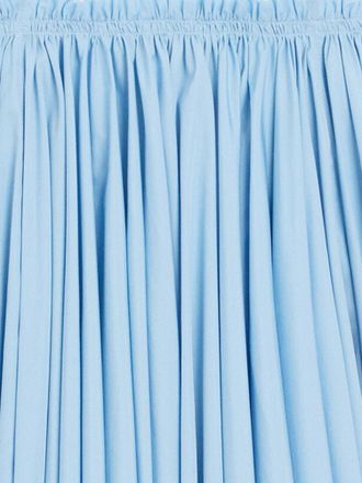 Ami Womens Midi Cotton Skirt, Light Blue