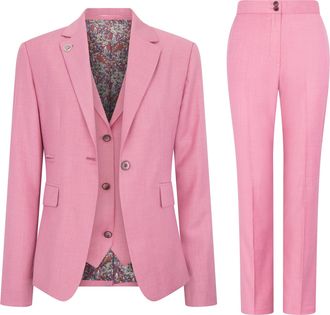 Infinity Leather Womens 3 Piece Tailored Fit Plain Black Formal Office Suit