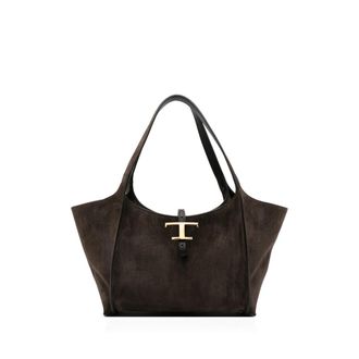 Tod's Small T-Timeless Suede Tote Bag