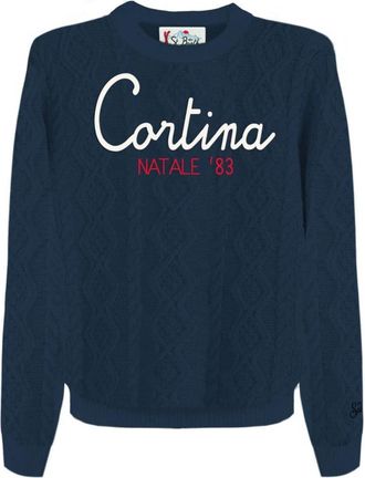 MC2 Saint Barth Bergen Tricot Sweatshirt - Heren - Ronde hals truien - Blauw - XL - Truien & Vesten