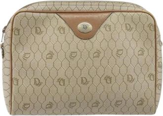 Dior Pre-owned Cross Body Bags, female, Beige, Size: ONE SIZE Pre-owned Vintage honeycomb shoulder bag