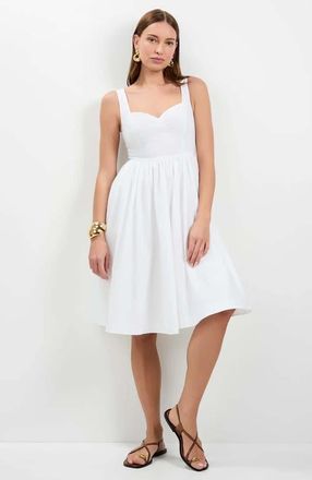 Trina Turk Mirabello Sweetheart Neck Midi Dress in White at Nordstrom, Size 10