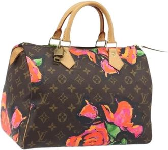 Louis Vuitton Pre-owned Monogram Canvas Handtas - Dames - Vintage Handtas - Bruin - ONE Size - Leer - Vintage