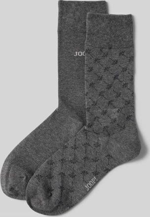 Joop Socken mit elastischem Rippenbündchen im 2er-Pack in Anthrazit, Größe 39-42