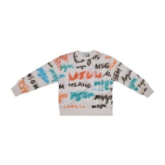 Msgm White Jumper for Women - male - MSGM - Kids Sweatshirts - White - 10 Y - Kids