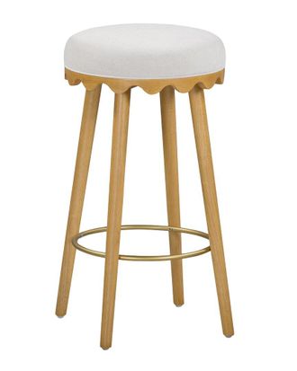 TOV Furniture Tov Furniture Oodle Performance Vegan Mohair Natural Bar Stool