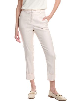 PESERICO Linen-Blend Pant