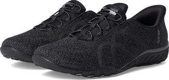 Skechers Breathe Easy - Knitty Waves Hands Free Slip-Ins Womens Shoes Black : 6.5 B - Medium, Lace/Mesh/Rubber