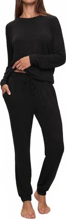 Eberjey Cozy Time Jogger Pant In Black