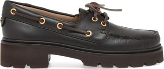 Gianvito Rossi Olonne Boat Shoes in Brown Calf at Nordstrom, Size 38.5