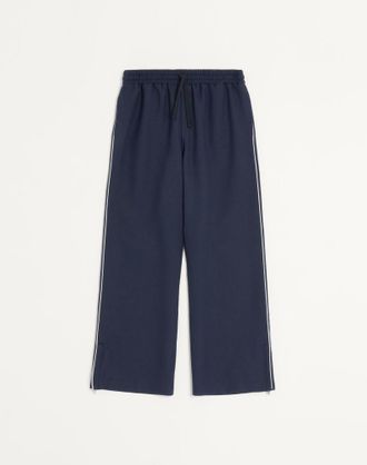 Valentino Pantaloni Valentino in nylon con patch VLogo Uomo BLU 3XL