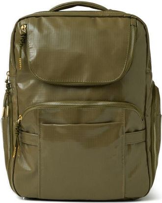 Aim&eacute;e Dakota Ripstop Laptop Backpack in Olive Ripstop Nylon at Nordstrom