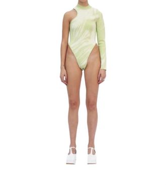 Ph5 Dragon One Sleeve Bodysuit In Mint Julep