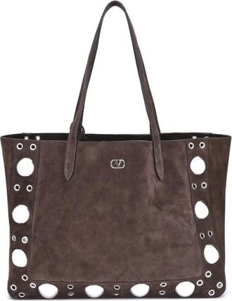 Valentino Garavani Nellc&ocirc;te Su&egrave;de Tote Tas - Dames - Shoppers - Bruin - ONE Size - Su&egrave;de - Tassen