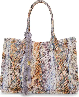 Vince Camuto Orla Canvas Tote in Medium Brown at Nordstrom