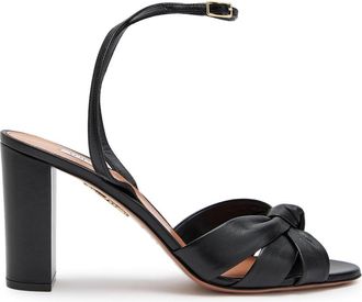 Aquazzura Aquazzura Nina 85 Leather Sandals - Black - 40 (IT40 / UK7)