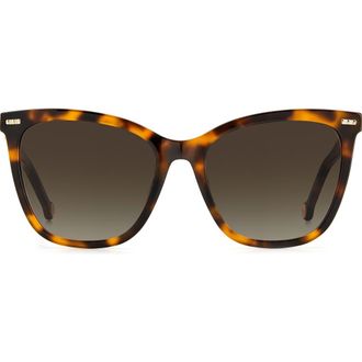 Carolina Herrera 55mm Square Sunglasses in Havana Ivory at Nordstrom Rack