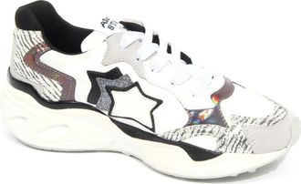 Atlantic Stars Grijs/Wit/Zilver Su&egrave;de/Stoffen Schoenen - Dames - Sneakers - Grijs - 39 EU - Su&egrave;de - Schoenen