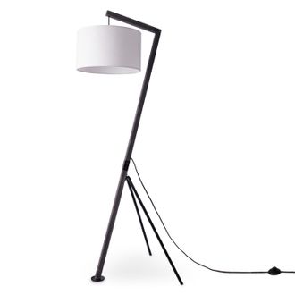 Paco Home Paco Home - Luminaria Pie L&aacute;mpara Pie Sal&oacute;n Pantalla L&aacute;mpara Lectura Mesilla Colgante L&aacute;mpara De Pie - Negro, Blanco (&oslash;38cm)