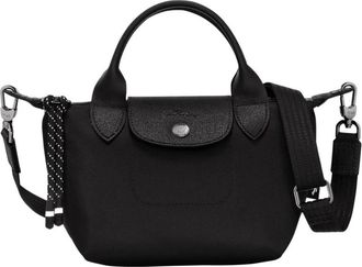 Longchamp Zwarte Energy Schoudertas met Rits - Dames - Handtassen - Zwart - ONE Size - Tassen