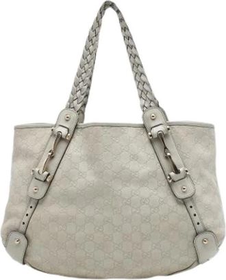 Gucci Pre-owned Pelham Schoudertas - Dames - Vintage Shopper - Beige - ONE Size - Leer - Vintage
