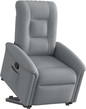 vidaXL Sill&oacute;n Reclinable Elevable De Tela Gris Claro Vidaxl