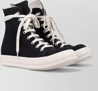 Rick Owens canvas high-top sneakers