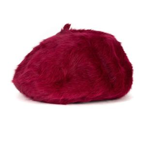 Catarzi Angora en wollen baret - Dames - Hoeden - Rood - ONE Size - Wol - Accessoires