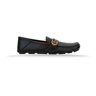 Gucci Heren Slip-On Loafers - Heren - Loafers - Zwart - 46 1/2 EU - Leer - Schoenen