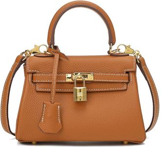 Tiffany & Fred Mini Grained Leather Satchel