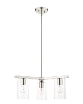 Livex Lighting 3-Light Brushed Nickel Chandelier