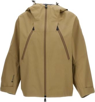 Moncler Ski Jackets, female, Beige, Size: S Santec Jacket